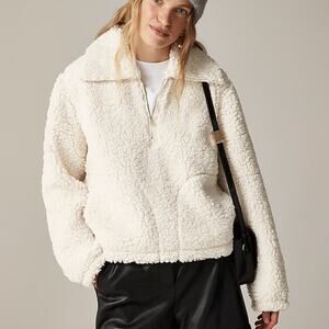 J Crew Sherpa half-zip fleece pullover